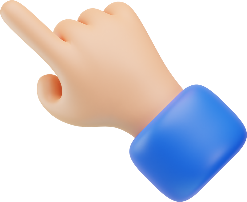 Pointing Hand Gesture 3D Illustration